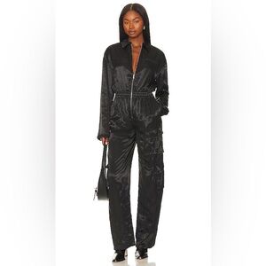 Lovers + Friends Shimmering Black Jumpsuit